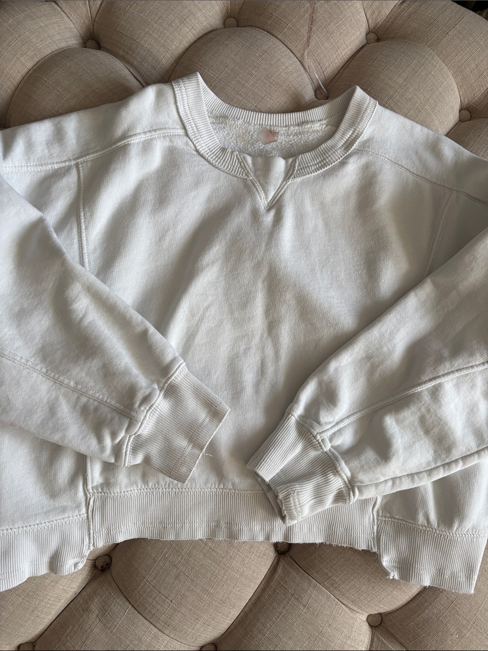 FP Movement by Free People White Oversized Crewneck Sweatshirt